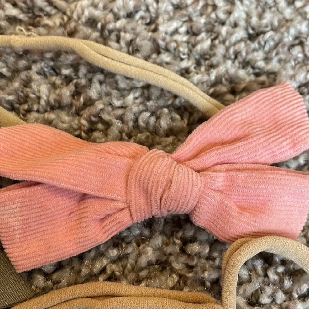 Set of 5- warm tones headband bows